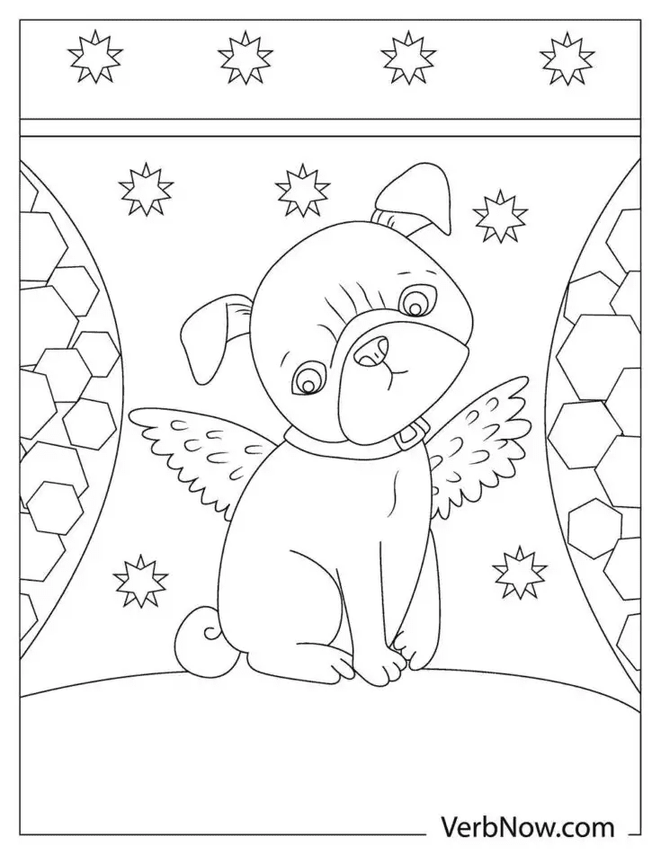 Puppy Dog For Kids Free Printable Coloring Page
