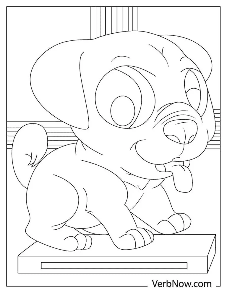 Puppy Dog Free Picture Coloring Page