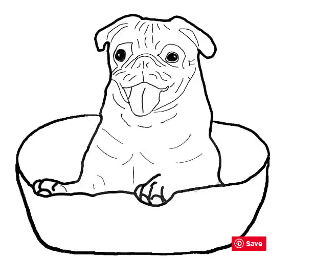 Puppy Dog Good Looking Free Coloring Page