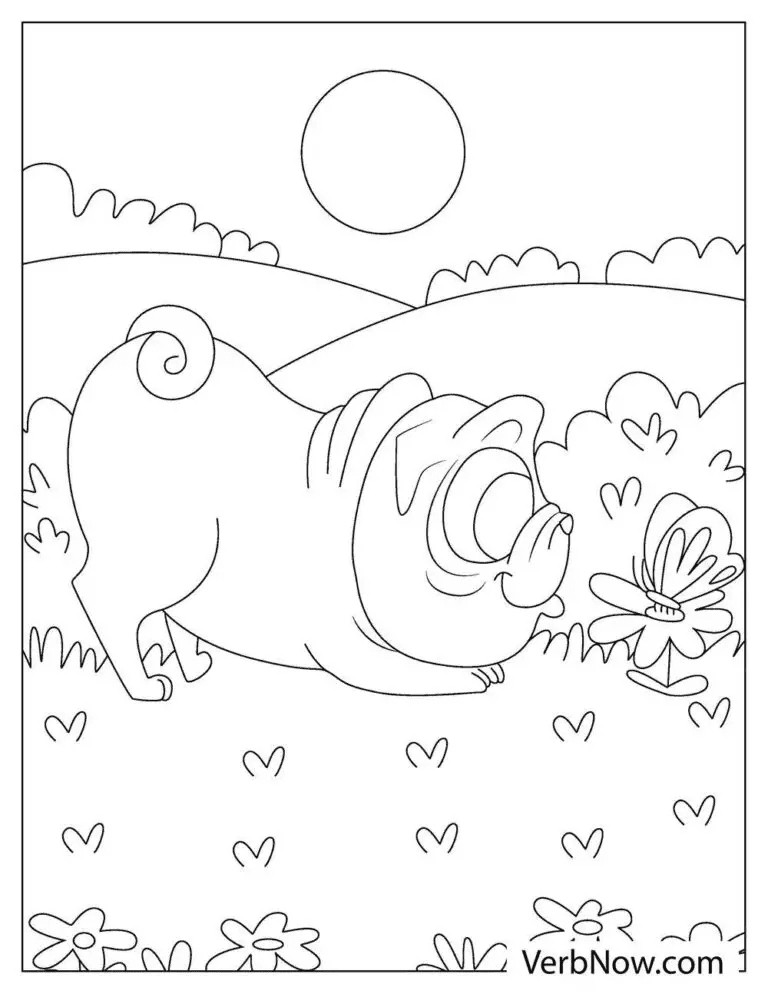 Puppy Dog Sweet Free Coloring Page