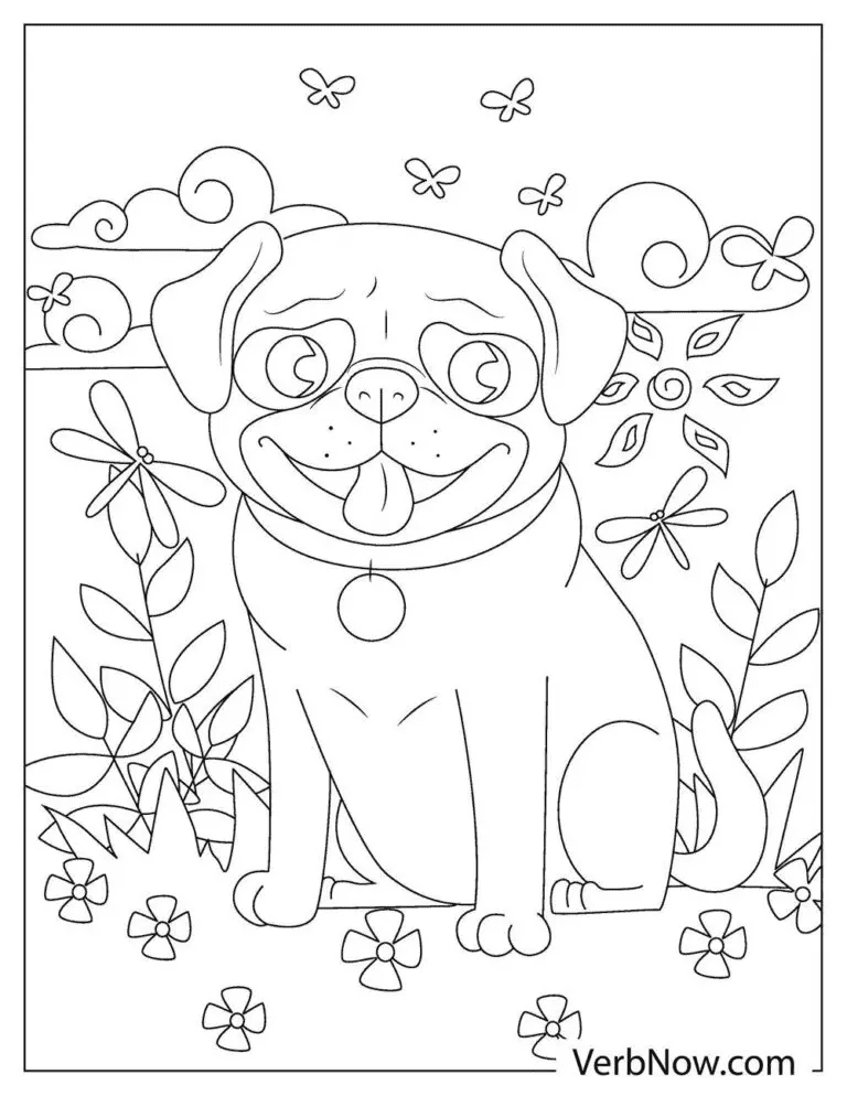 Puppy Dog Sweet Coloring Page