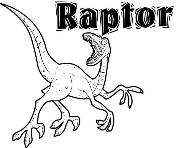 Realistic Velociraptor Coloring Pages Free