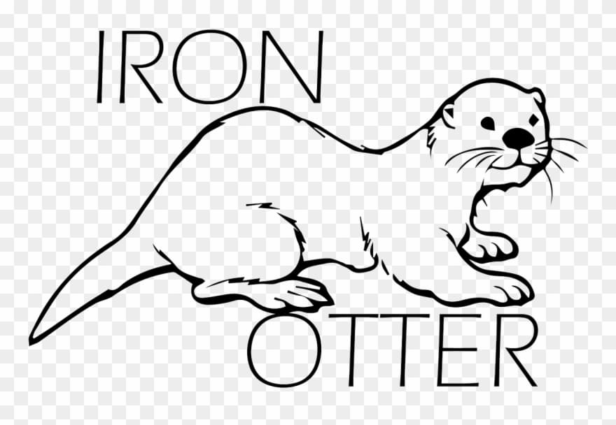 Sea Otter Clipart Black And White Free Coloring Page