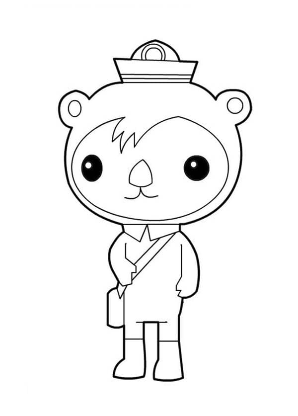 Shellington Sea Otter from Octonauts to Print Coloring Page