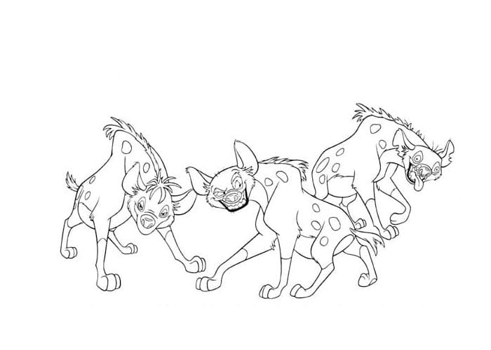 Shenzi, Banzai & Ed Coloring Pages Hyenas Coloring Page