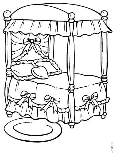 Sick Winnie the Pooh In Bed Free Image Coloring Page