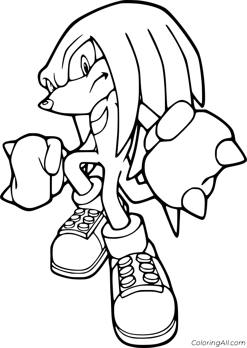 Simple Knuckles the Echidna Free Printable
