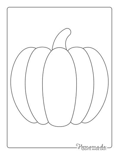 Simple Pumpkin Outline Coloring Page
