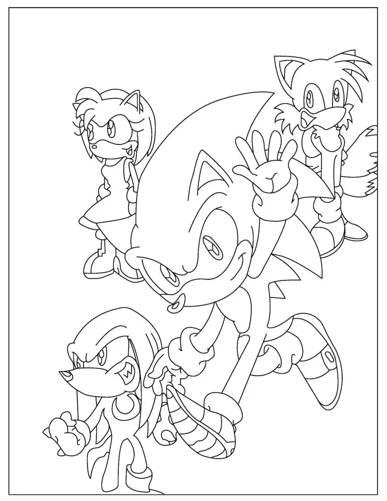 Sonic And Friends Free Printable Picture