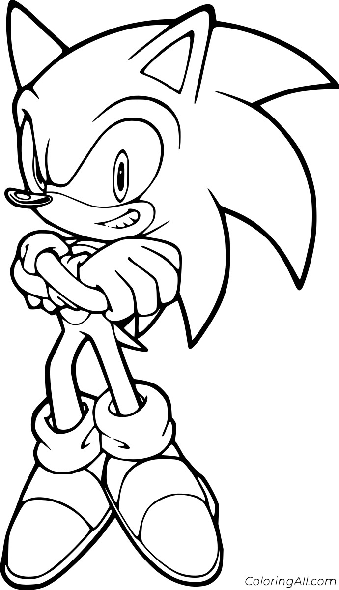Sonic Crosses His Arms Free Printable
