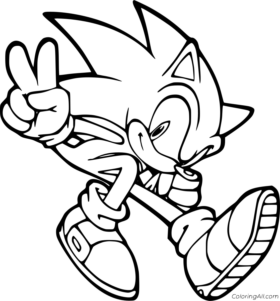 Sonic Made a Victory Gesture Free Printable