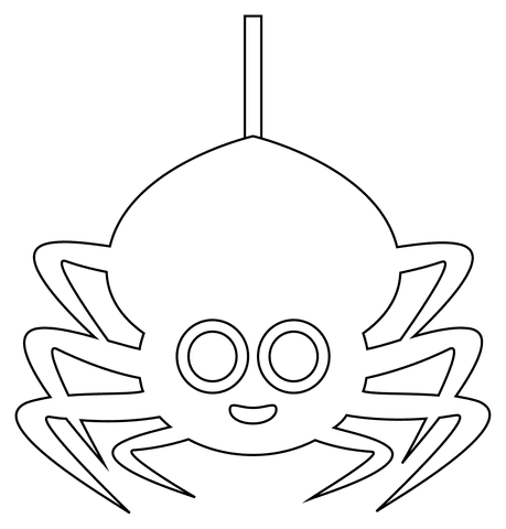 Spider Cute Printable Coloring Page