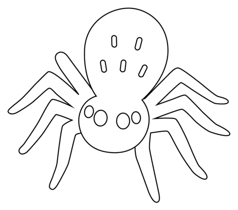 Spider Emoji Free Printable Coloring Page
