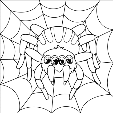 Spider Image Printable Coloring Page