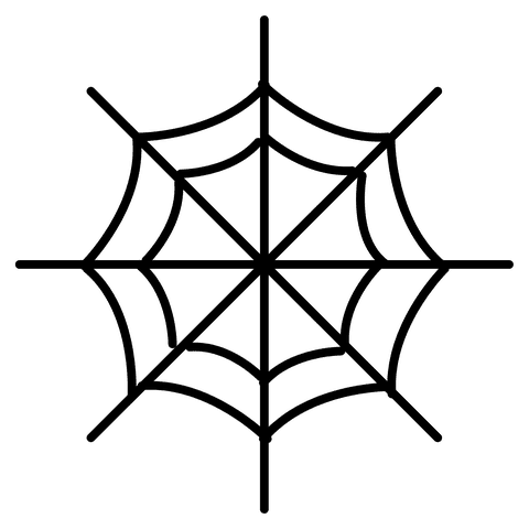 Spider Web Emoji Free Coloring Page