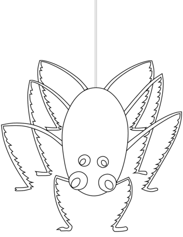 Spider Coloring For Children Coloring Page