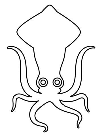 Squid Emoji Free Printable
