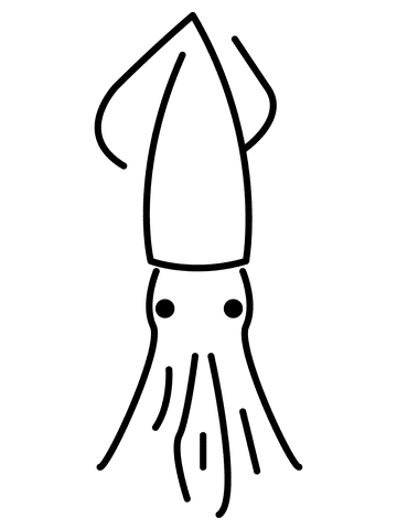 Squid Emoji Printable Free