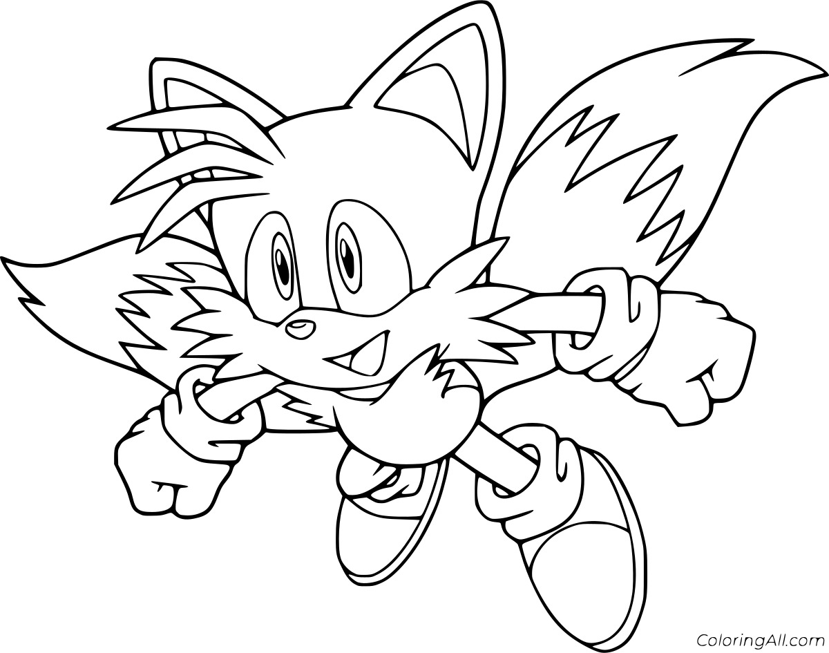 Tails the Fox Flying Free Printable