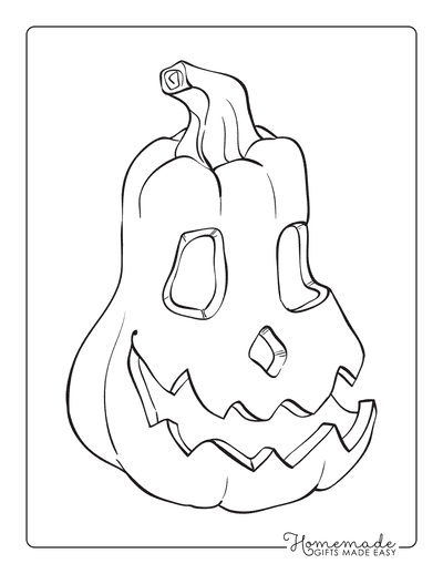 Tall Carved Pumpkin Coloring Sheet
