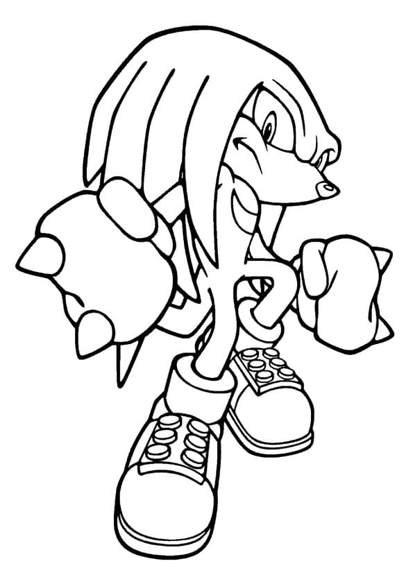 The Knuckles The Echidna Free Printable