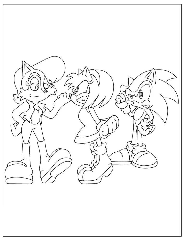 Three Sonics Free Printable