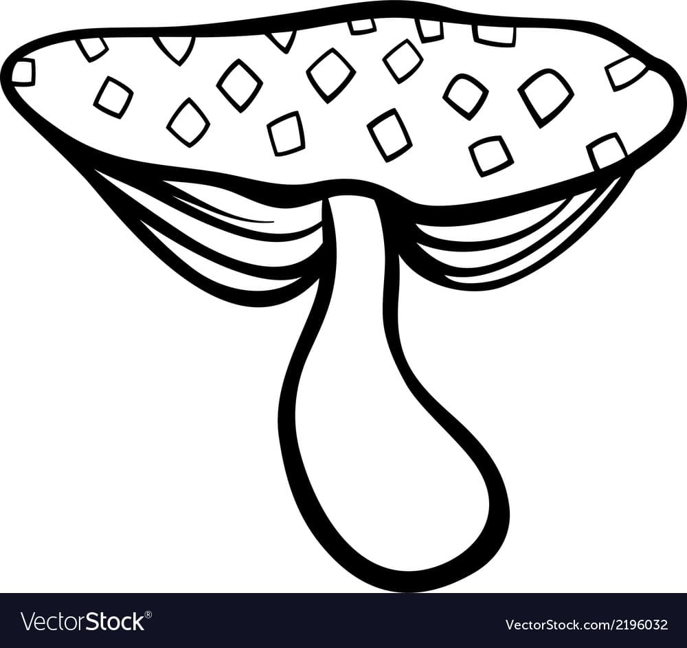 Toadstool cartoon Coloring Page