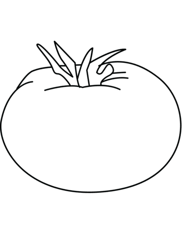 Tomato Coloring Page For Kids