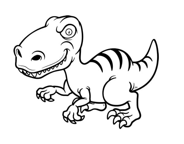Velociraptor Coloring Pages Free Image