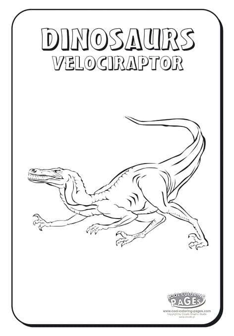 Velociraptor Cute Coloring Page