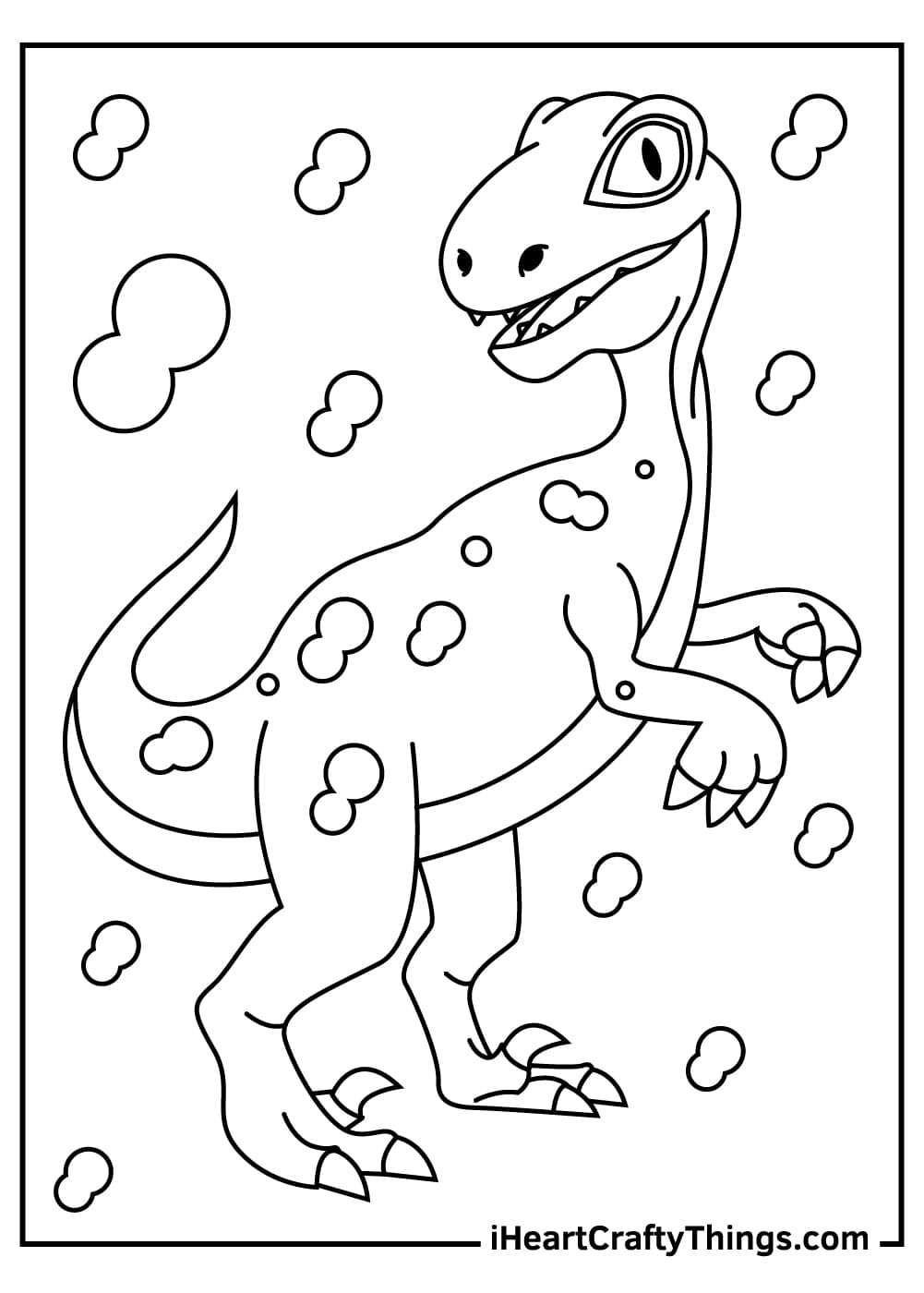 Velociraptor Funny Coloring Page