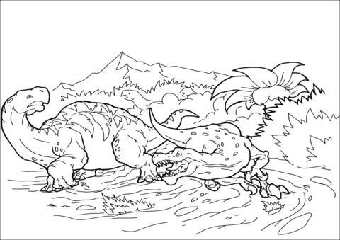 Velociraptor Hunts Free Coloring Page
