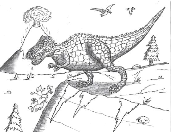 Velociraptor Image Coloring Page