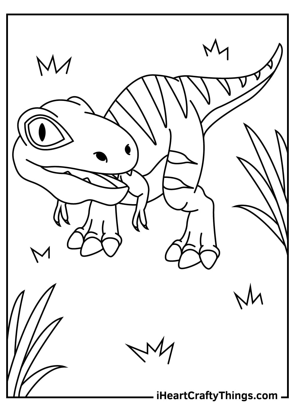 Velociraptor Picture Coloring Page