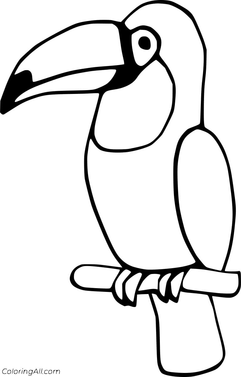 Very Easy Toucan Free Printable Coloring Page
