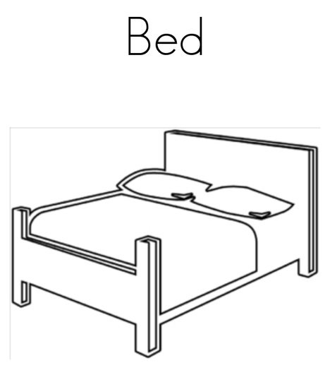 Bed Coloring Pages Coloring Page