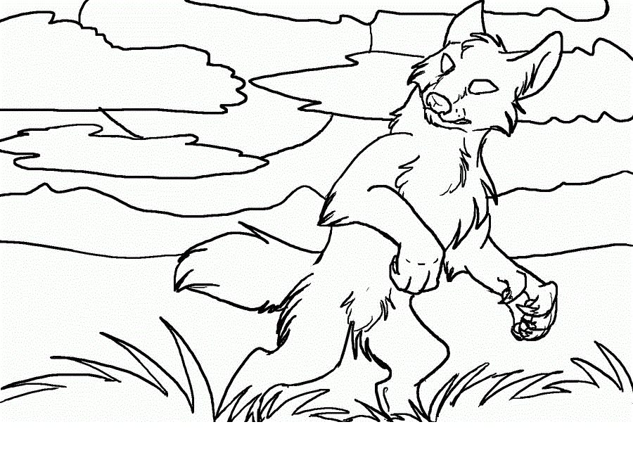 New Werewolf Coloring Page