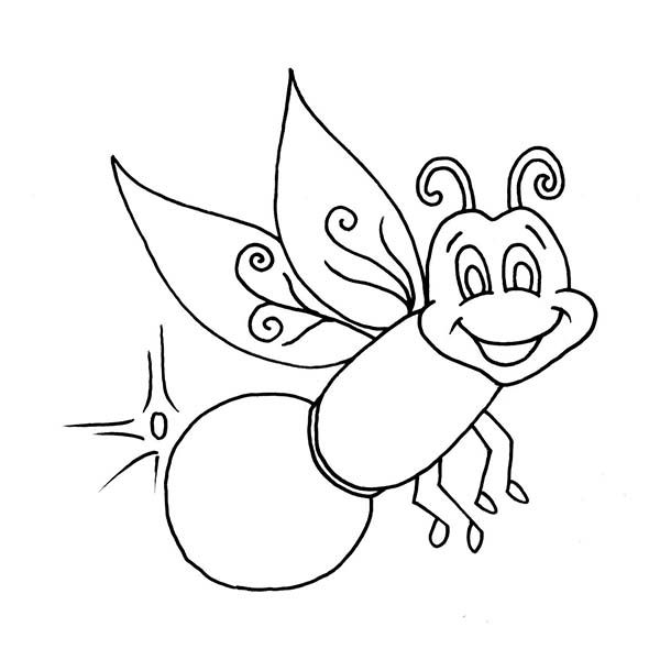 New Nice Fire Fly Coloring Page