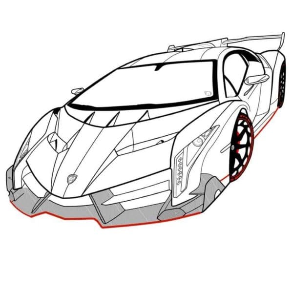 A Brand New Sports Car Coloring Page