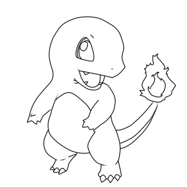 A Cute Pokemon That Looks Like A Dragon Coloring Page