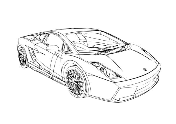 A Prestigious And Sports Car Coloring Page