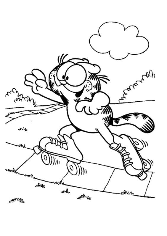 A Roller Skate Download Free Coloring Page