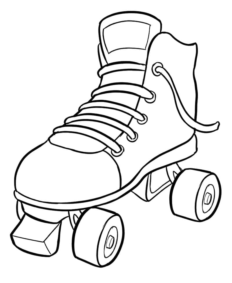A Roller Skate Coloring Page