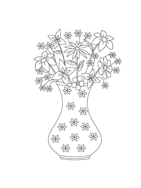 A Vase For Coloring Image Coloring Page