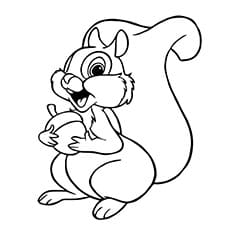 A squirrel Coloring page Disney Squirrel Coloring Page