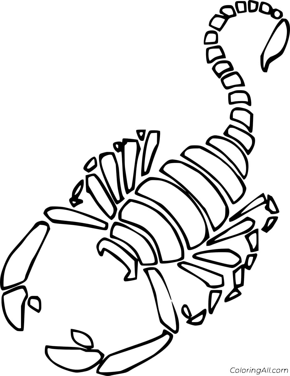 Abstract Scorpion Free Image Coloring Page