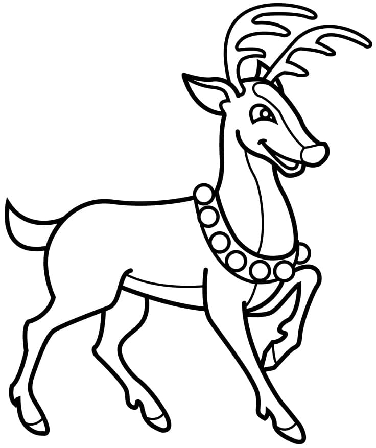 Adult Reindeer Coloring Page