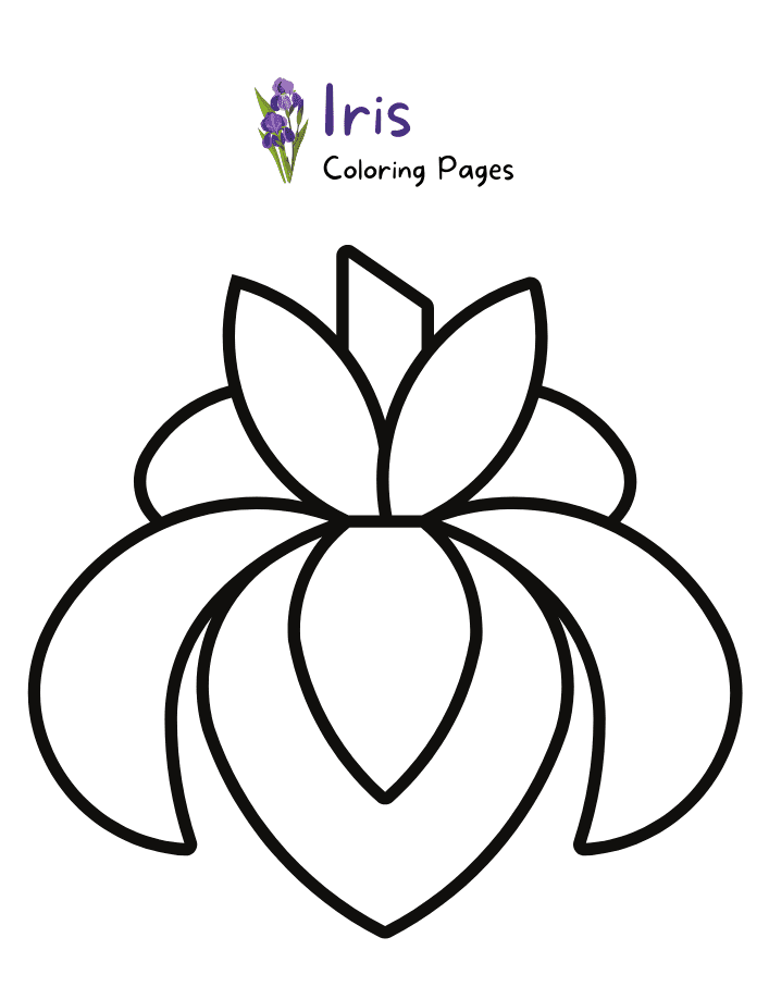Agreeable Iris Coloring Page