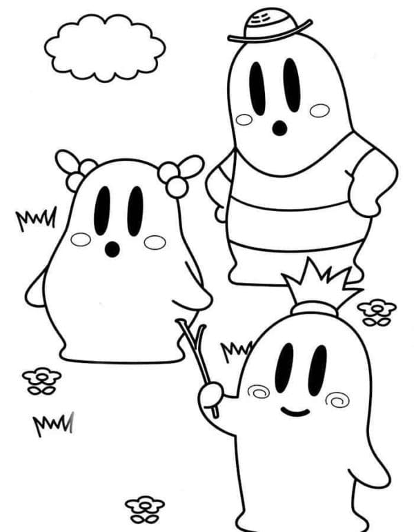 Amazing Creatures From The Kirby Game Coloring Page