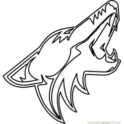 American Jackal Coyote Image Logo Coloring Page